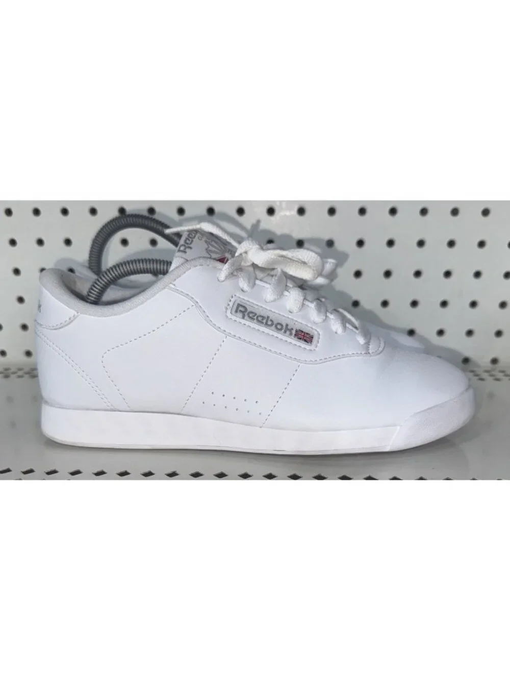 Reebok Classic Princess Womens Leather Athletic Shoes Sneakers Size 8 White